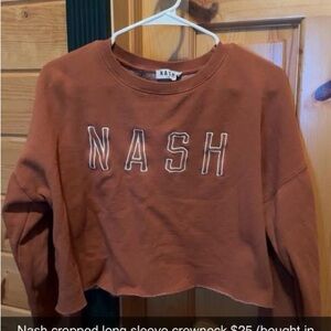 Nash Women's Brown Cropped Sweatshirt